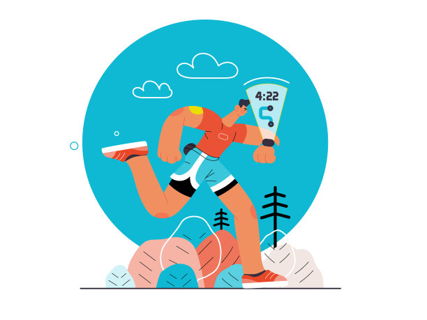 跑步者——在户外跑步和锻炼的男人图片下载