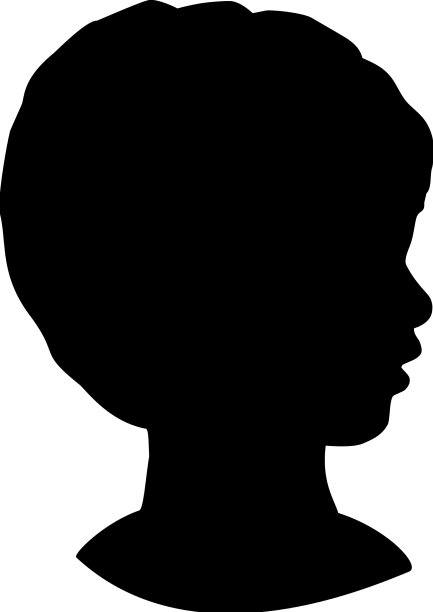 剪影脸宝宝男孩特写图片下载