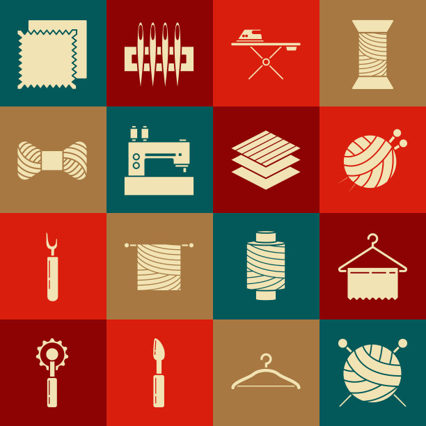 用编织针衣架固定纱线球图片下载