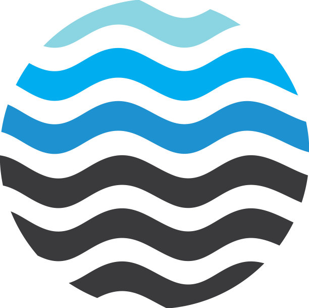 水波符号和图标模板图片下载