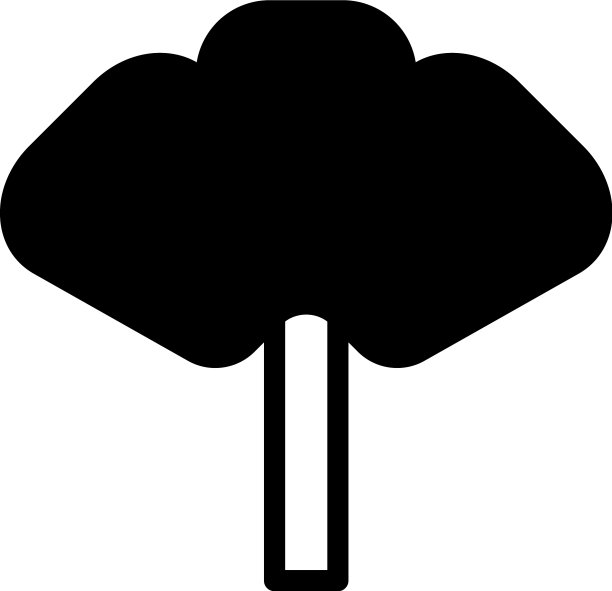 和标志树双色调图标完美图片下载