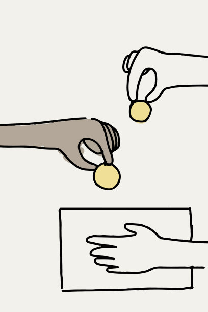 捐赠涂鸦手给钱图片下载