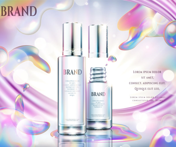 彩色化妆品的广告图片下载
