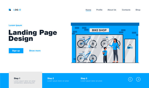 妈妈和孩子在自行车店挑选自行车图片下载