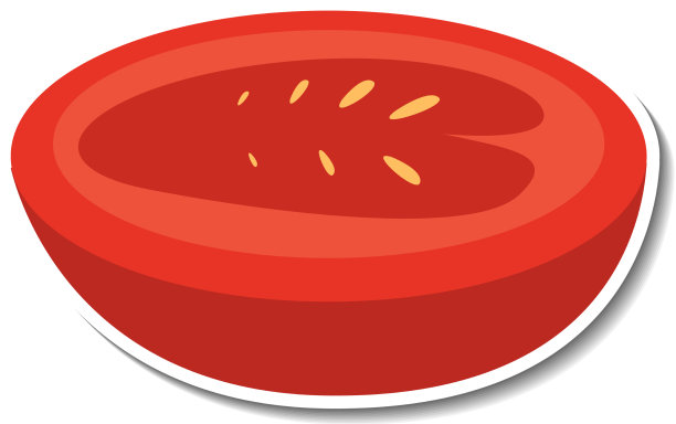 切碎的番茄贴在白色的背景上图片下载