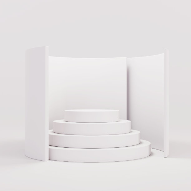 圆的冠军领奖台。图片下载