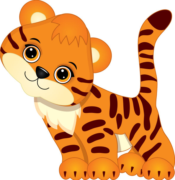 可爱的卡通虎豹图片下载