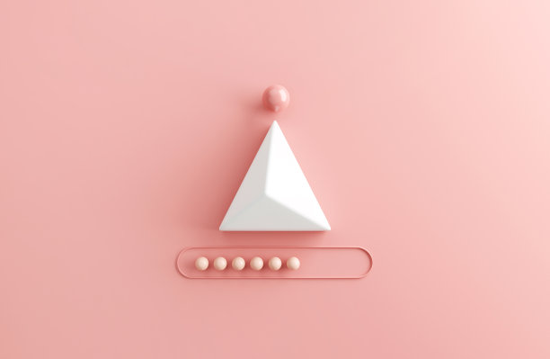 最小的圣诞装。圣诞树加载栏在彩色背景。图片下载