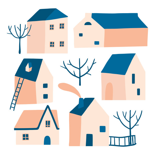 装饰丰富多彩的城市图片下载