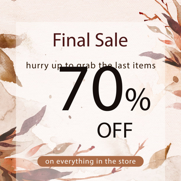 秋季销售水彩模板时尚社交图片下载