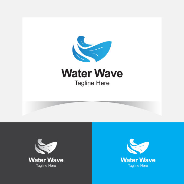 水波标志设计模板图片下载