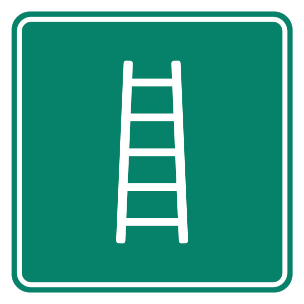 梯子和路标图片下载