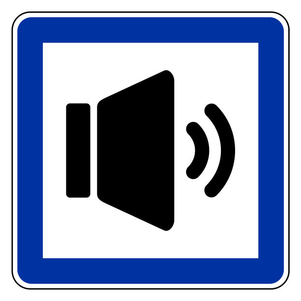 扬声器和路标图片下载