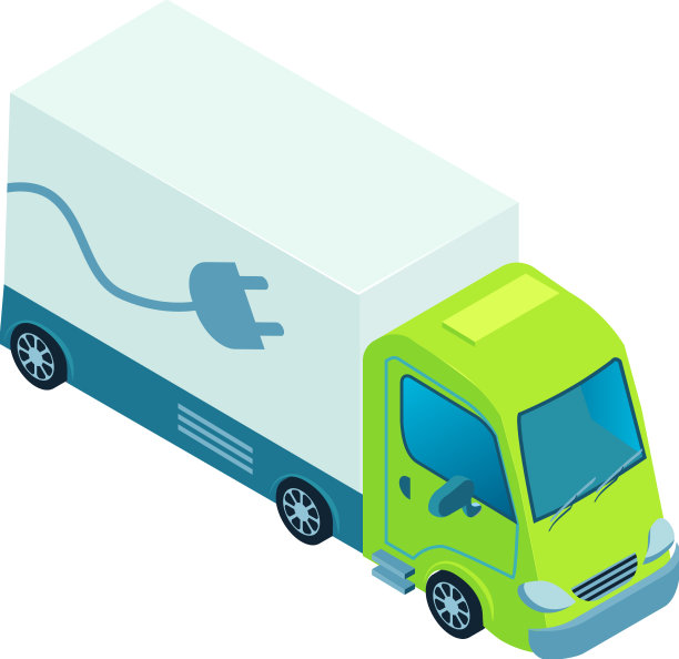 电动卡车等距组成图片下载