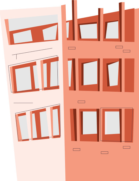 新楼卡通构图图片下载