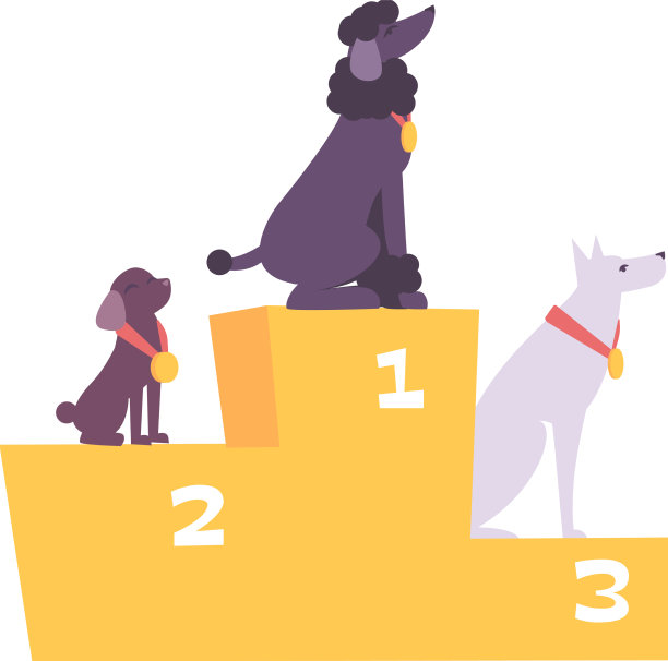 狗冠军领奖台作文图片下载