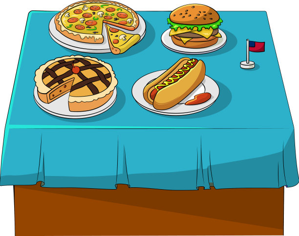 美国的食物分类图片下载