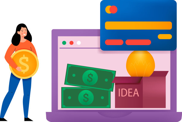 付款主意平面构图图片下载