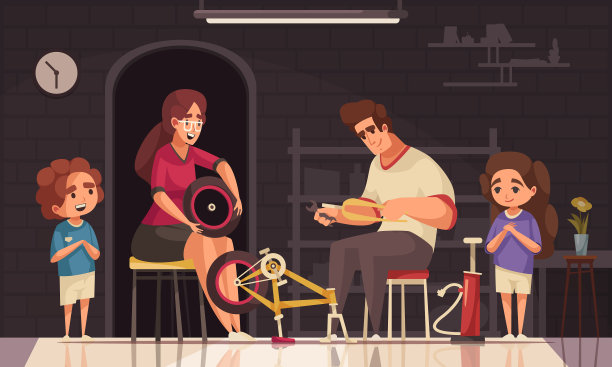 骑行族背景设计图片下载