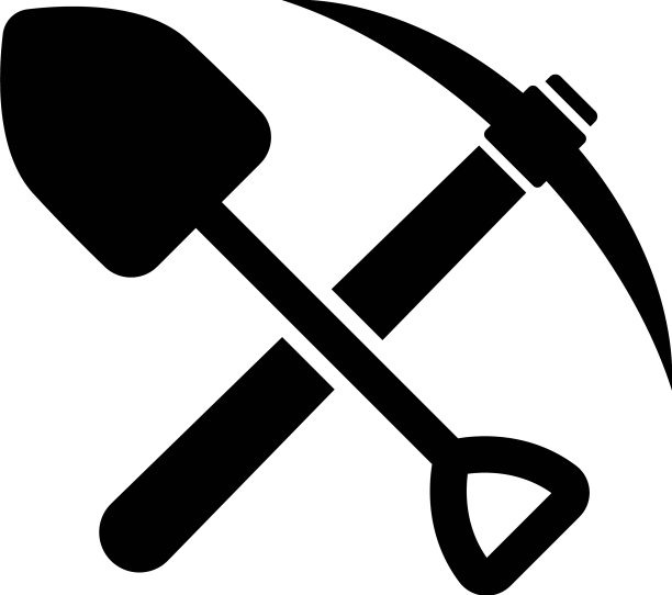 采矿工具图标设计图片下载
