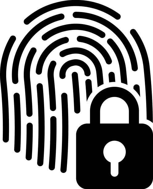 指纹锁图标设计模板图片下载