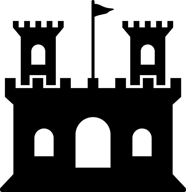 城堡图标设计模板图片下载