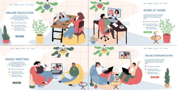 使用在线视频的卡通平面人物图片下载