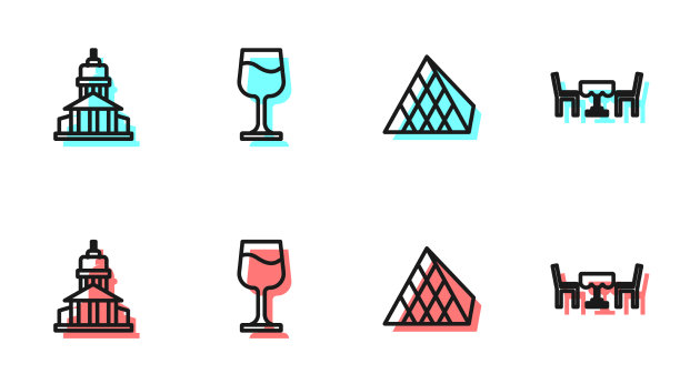 卢浮宫玻璃金字塔博物馆建筑图片下载