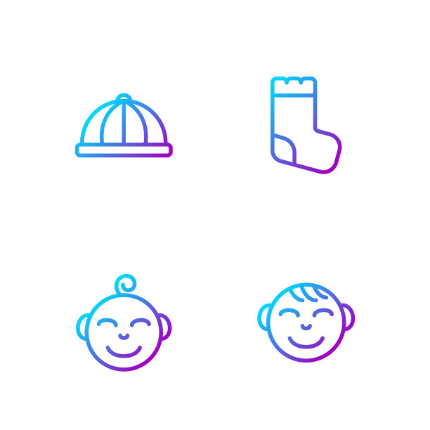 排好小男孩头婴儿帽和袜子图片下载