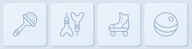 集线拨浪鼓婴儿玩具溜冰飞镖箭图片下载