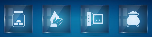 设置金条熔融的黄金被安全浇筑图片下载