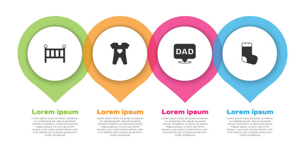 设置婴儿床摇篮床衣服讲话泡沫图片下载