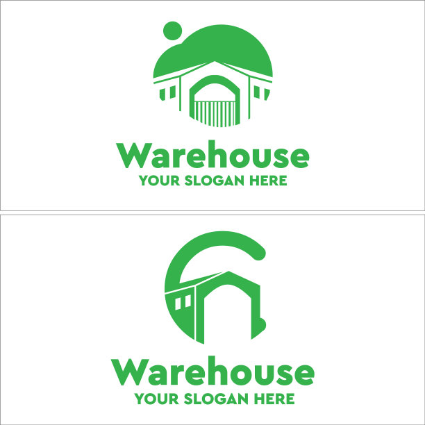 绿色仓库图标标志初始logo图片下载