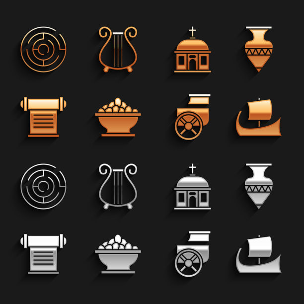 把橄榄放在碗里，古希腊双耳罐图片下载