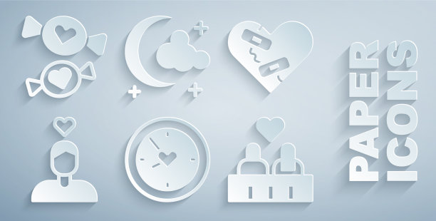 Set clock with heart heal couple in .用心灵治愈一对破碎的夫妻图片下载