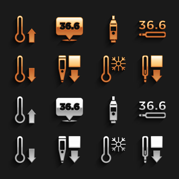 设置数字体温计与医用体温计图片下载