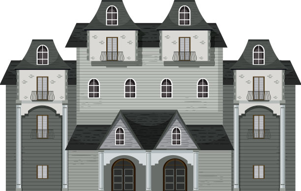 孤立鬼屋正面图片下载