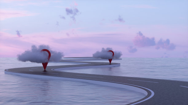 导航地图指针，标记针，在路上的旅行目的地图片下载