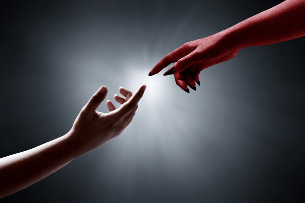 帮助之手概念，万圣节主题图片下载