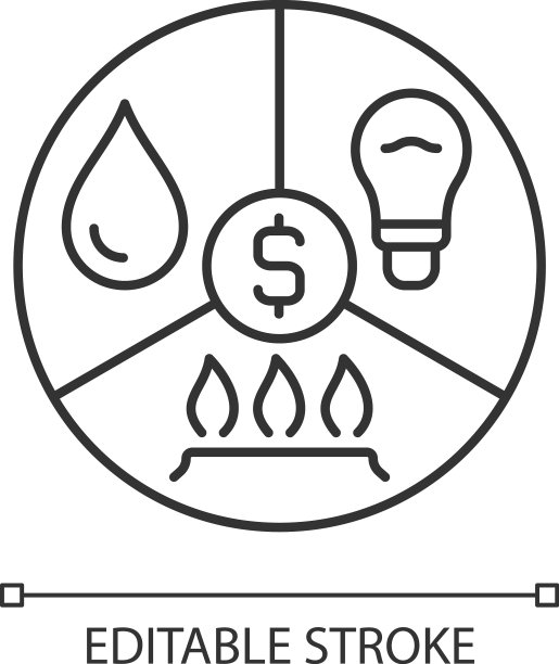 支付账单线性图标图片下载