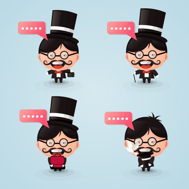 集卡通吉祥物魔术师图片下载