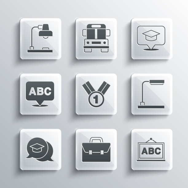 设置公文包、黑板、台灯奖牌图片下载