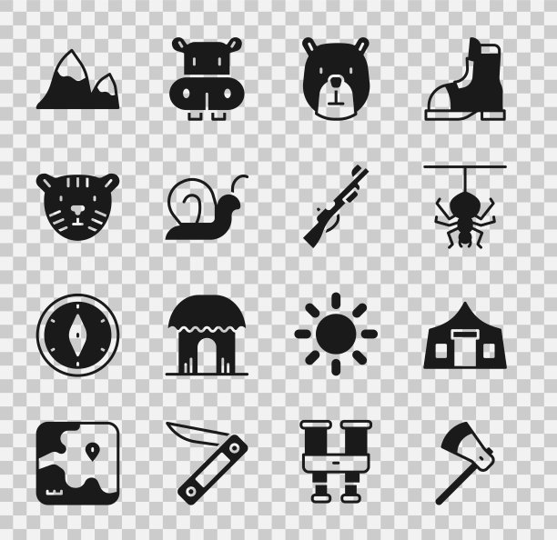 木斧游客帐篷蜘蛛熊头图片下载