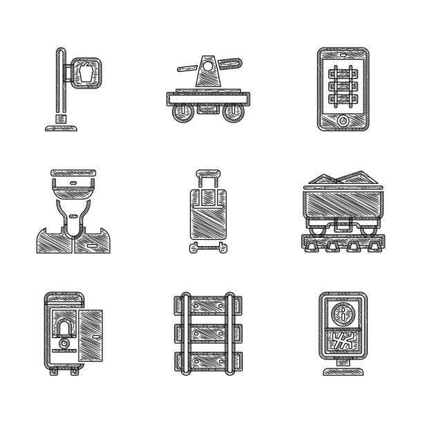 设置手提箱铁路铁路轨道信息图片下载