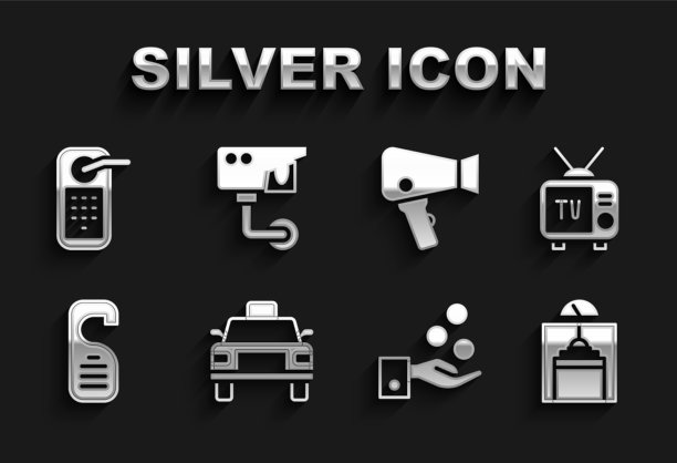 设置出租车复古电视电梯，请付小费图片下载