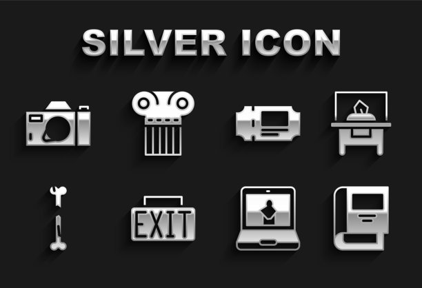 设置出口标志玻璃展示历史图片下载