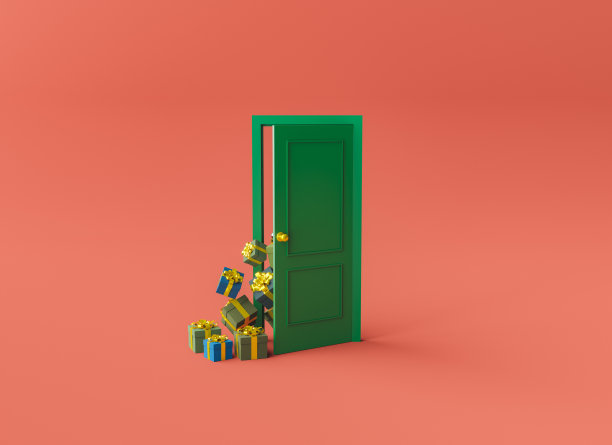 最小的门偷看礼物图片下载