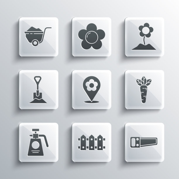 设置花园篱笆木手锯胡萝卜图片下载