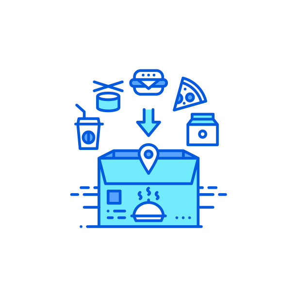 食品送色线图标开盒快捷图片下载