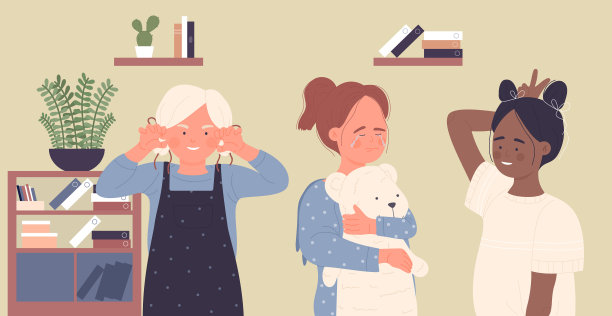 女生欺负孩子，攻击性行为调皮图片下载